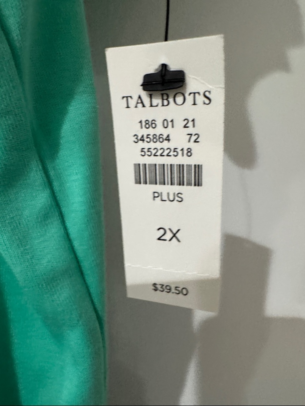 Talbots Mint Green Short Sleeve Tee - Picture 2 of 4